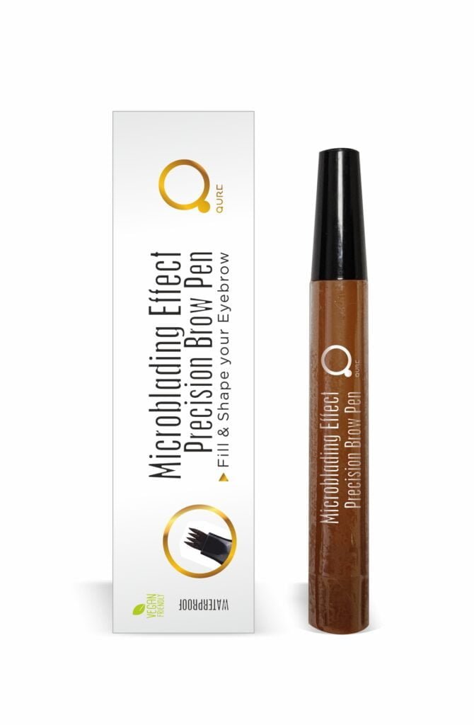 Microblading Effect Precision Brow Pen Brown Καστανό Πενάκι σχηματισμού γεμίσματος φρυδιών από την Qure