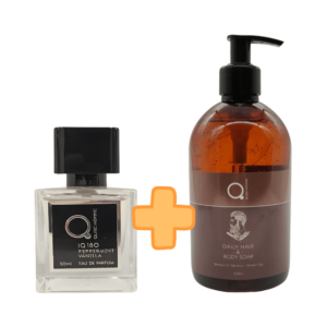 Qure Homme eau de parfum Peppermint Vanilla 50ml Daily Hair Body Soap 500 ml 1