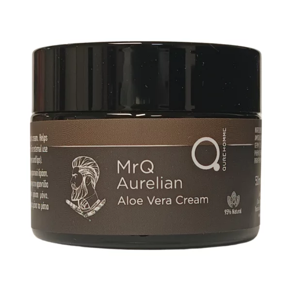 Mr.Q Aurelian Aloe Vera Cream | MrQ Aurelian Aloe Vera Cream 50ml jar for skin hydration and soothing