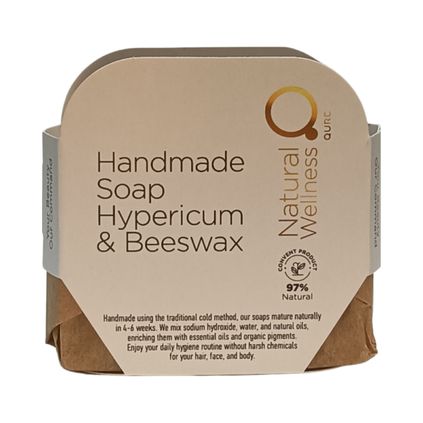 Handmade Soap Hypericum & Beeswax 90-110g - Χειροποίητο Σαπούνι με Υπερικό και Μελισσοκέρι 1