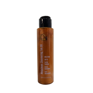 Melachrom Shimmering Tan Oil SPF8 UVA 60ml ✈️ Travel Size Refill by Qure – Λάδι μαυρίσματος με γκλίτερ 