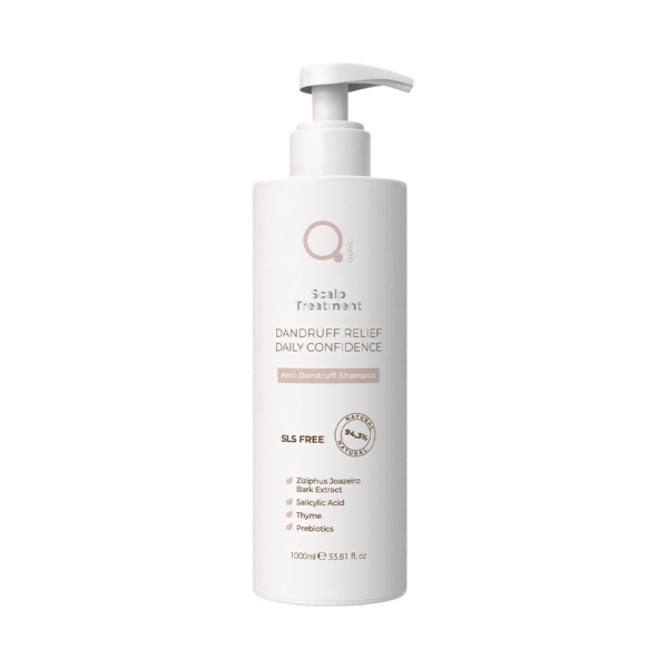 Qure Anti Dandruff Shampoo 1000ml for professional use | Qure Αντιπιτυριδικό Σαμπουάν 1000ml για επαγγελματική χρήση SLS Free Anti Dandruff Shampoo bottle | SLS Free Αντιπιτυριδικό Σαμπουάν μπουκάλι
