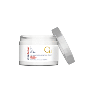 Urea Repair 10 Pro - Intensive Moisturizing Foot Cream by Qure - Urea 10%, Shea Butter, Calendula - Dermatologically Tested - 20ml - white bg