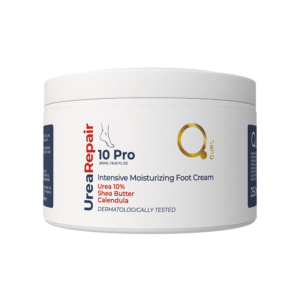 UreaRepair 10 Pro - Intensive Moisturizing Foot Cream by Qure - Urea 10%, Shea Butter, Calendula - Dermatologically Tested - 250ml - white bg